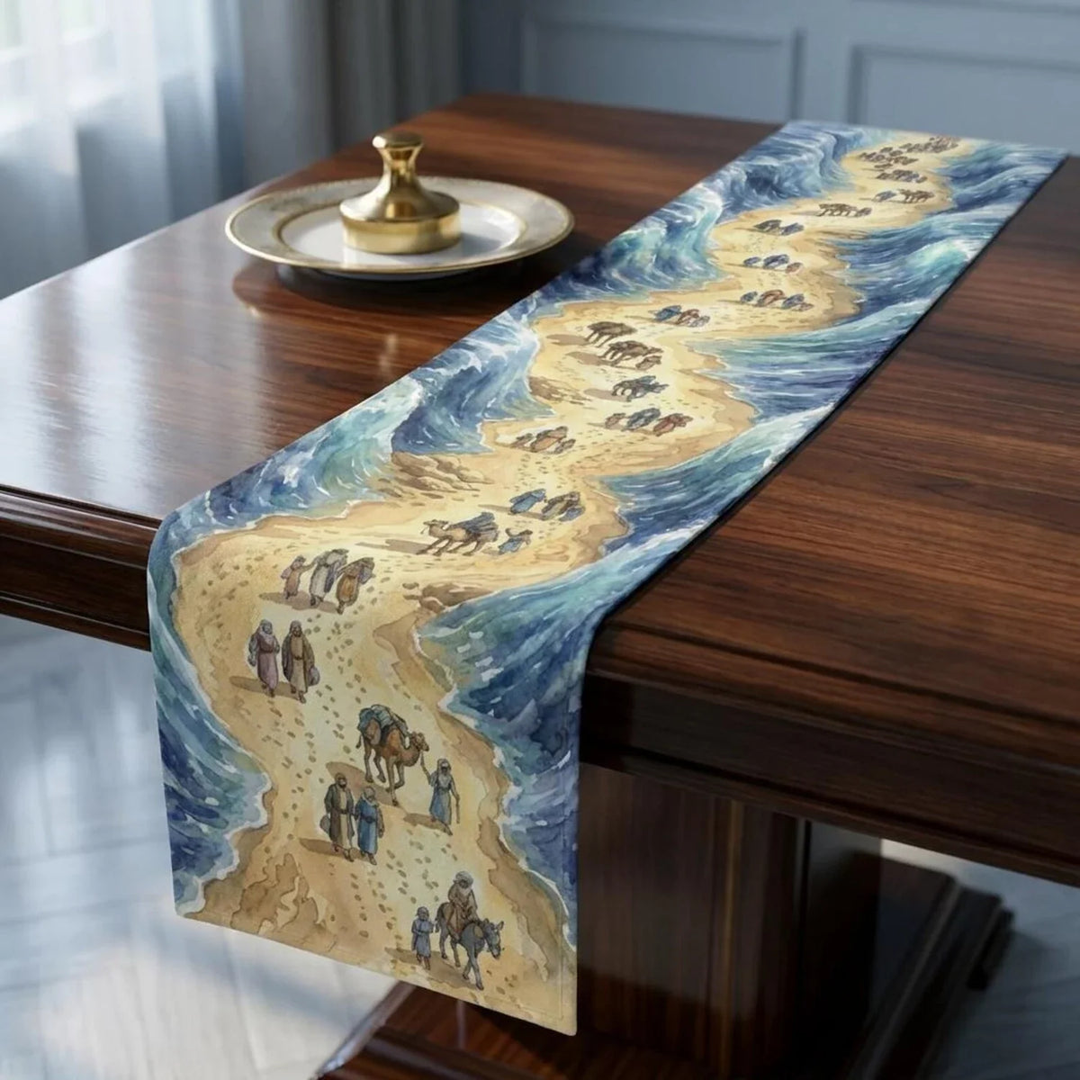 Watercolor Passover Seder Table Runner