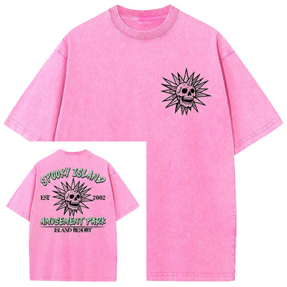 Spooky Island Cartoon Halloween T-Shirt