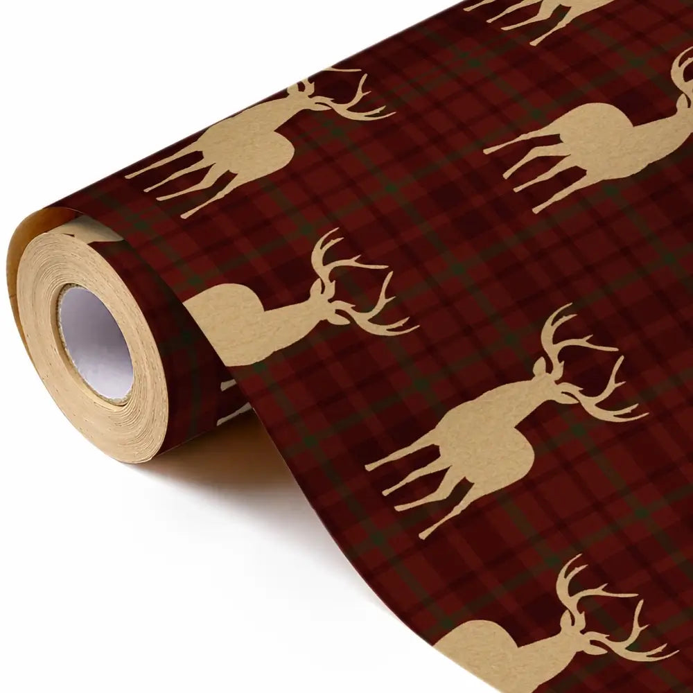 Wine Red Christmas wrapping paper for classic holiday gift wrapping