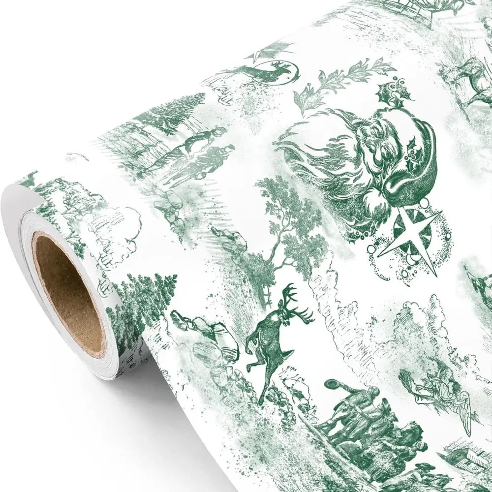 Christmas wrapping paper for decorative gift packaging