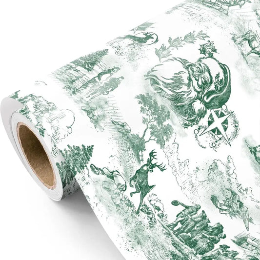 Christmas wrapping paper for decorative gift packaging
