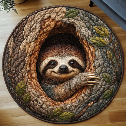 Sloth In The Hollow Round Rug - HR004