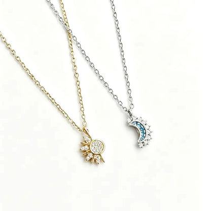 Sun & Moon Bracelet Set, Stackable Celestial Charm Bracelets