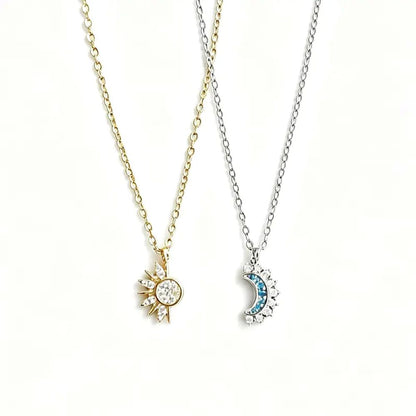 Sun & Moon Bracelet Set, Stackable Celestial Charm Bracelets