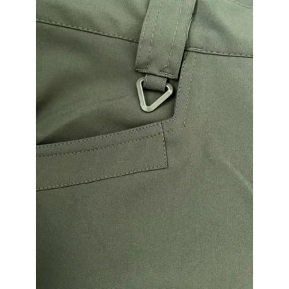 Close-up of the softshell fabric on men's tactical pants