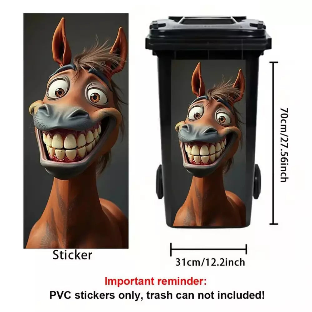 Trash can sticker measuring 27 by 12 inch