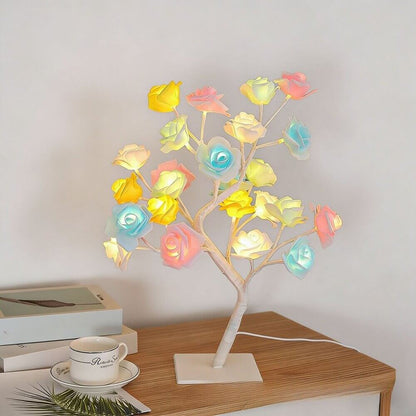 Rose Flower Tree Night Light – USB LED Table Lamp
