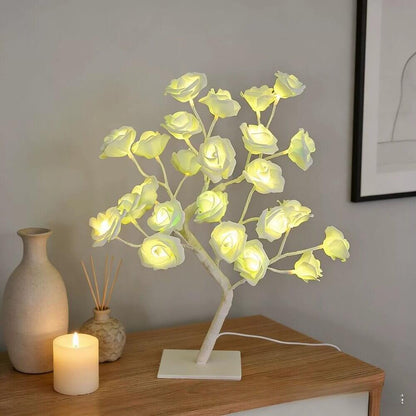 Rose Flower Tree Night Light – USB LED Table Lamp
