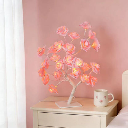 Rose Flower Tree Night Light – USB LED Table Lamp