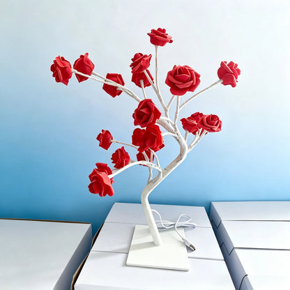 Rose Flower Tree Night Light – USB LED Table Lamp