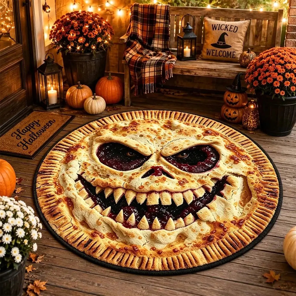 Wicked Halloween-themed Round Rug -J109