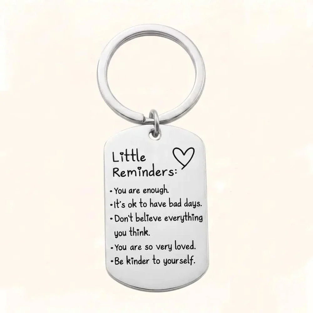 Silver color options for the inspirational keychain
