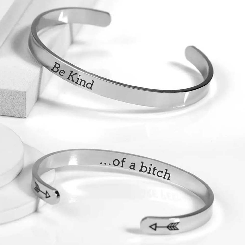 Be Kind...Of A Bi♥ch Mantra Bracelet