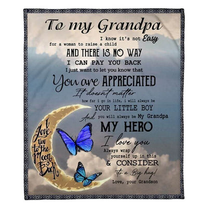 To My Grandpa - From Grandson - A314 - Premium Blanket