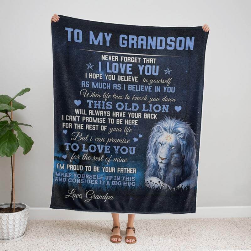 To My Grandson - From Grandpa - F008 - Premium Blanket