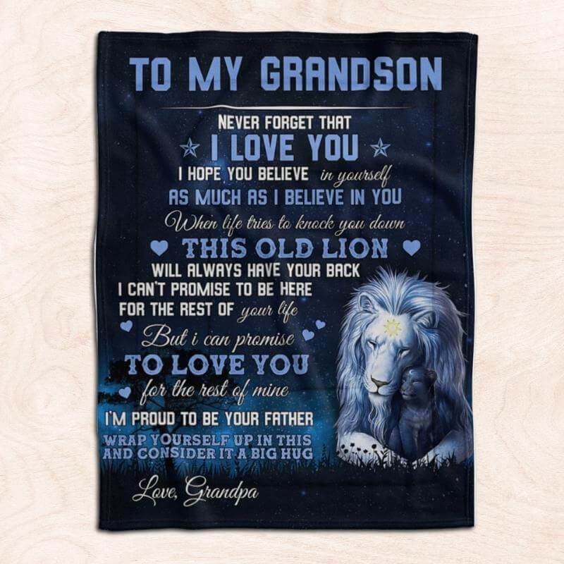 To My Grandson - From Grandpa - F008 - Premium Blanket