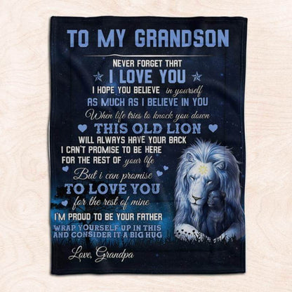 To My Grandson - From Grandpa - F008 - Premium Blanket