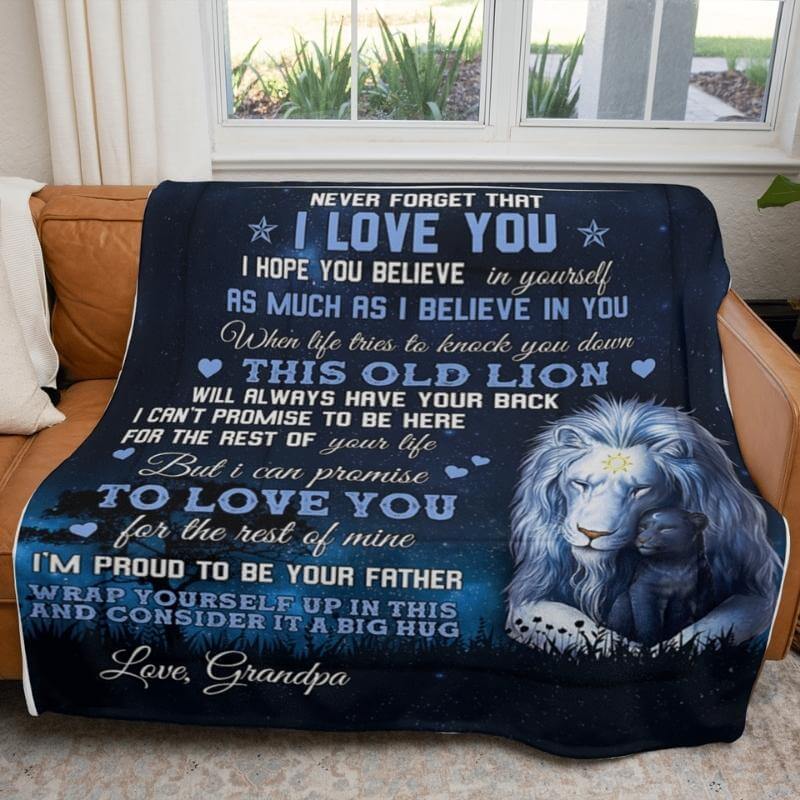 To My Grandson - From Grandpa - F008 - Premium Blanket