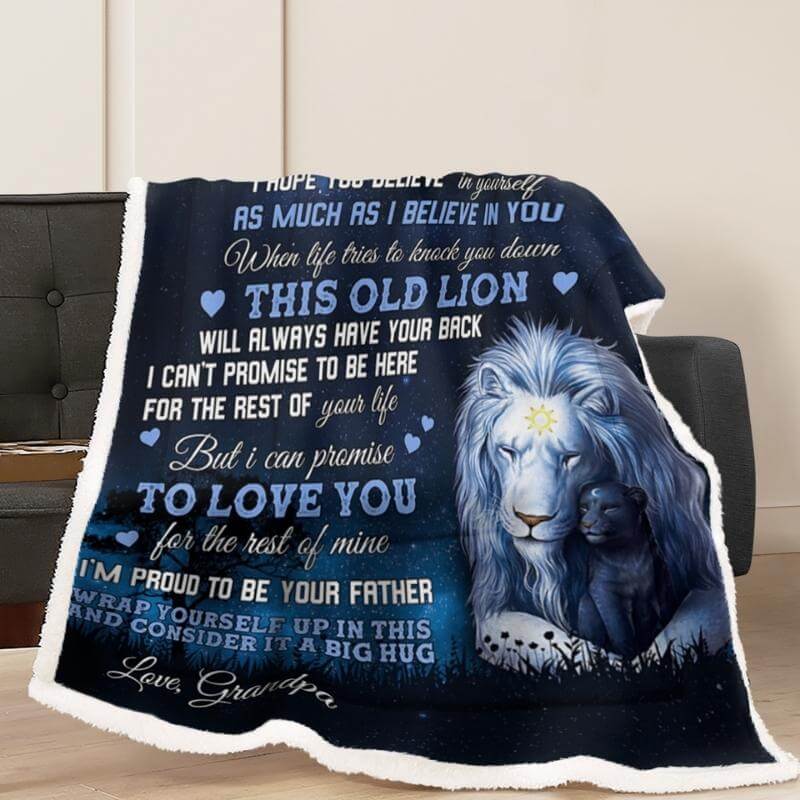 To My Grandson - From Grandpa - F008 - Premium Blanket