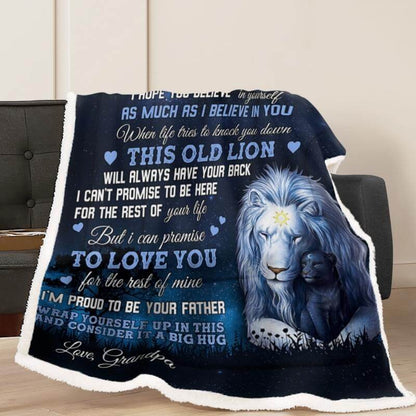 To My Grandson - From Grandpa - F008 - Premium Blanket