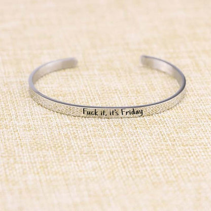 Sarcastic Souls Work Mood Engraved Bracelets