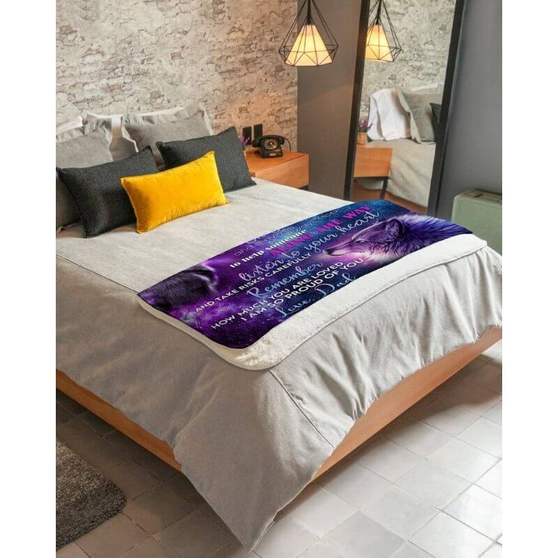 Wolf Love A354 - Premium Blanket