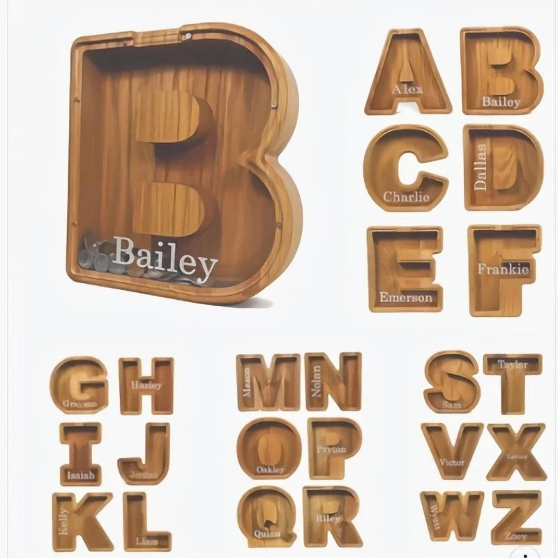 Personalized Wooden Letter Storage Jar🔥Buy 2 Free Shipping🔥
